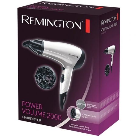 Remington Power Volume 2000 Secador de pelo Iónico 2000W Blanco / negro